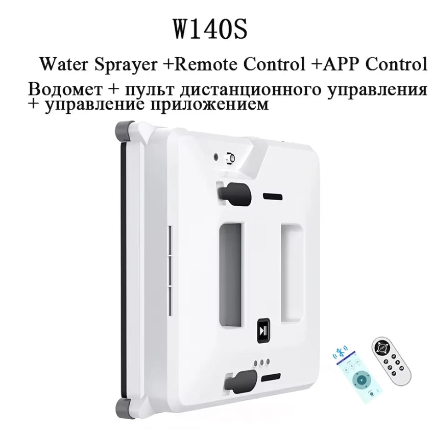 Window Washer Robot Dual Water Spray Remote Control Electric Glass Cleaner for High-rise Window Outside Anti-falling Smart Home