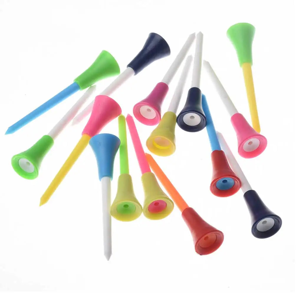 83mm Golf Tees Rubber Cushion Top Plastic Ball Holder Golf Accessories 10-40 Pieces Random Color