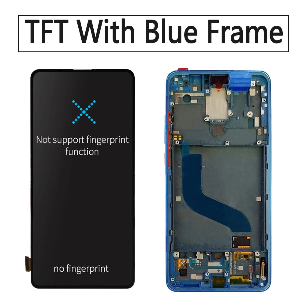 6.39" AMOLED For Xiaomi MI 9T Pro/MI 9T LCD Display Touch Screen Digitizer Assembly With Frame for Xiaomi Redmi K20 Pro /K20 LCD