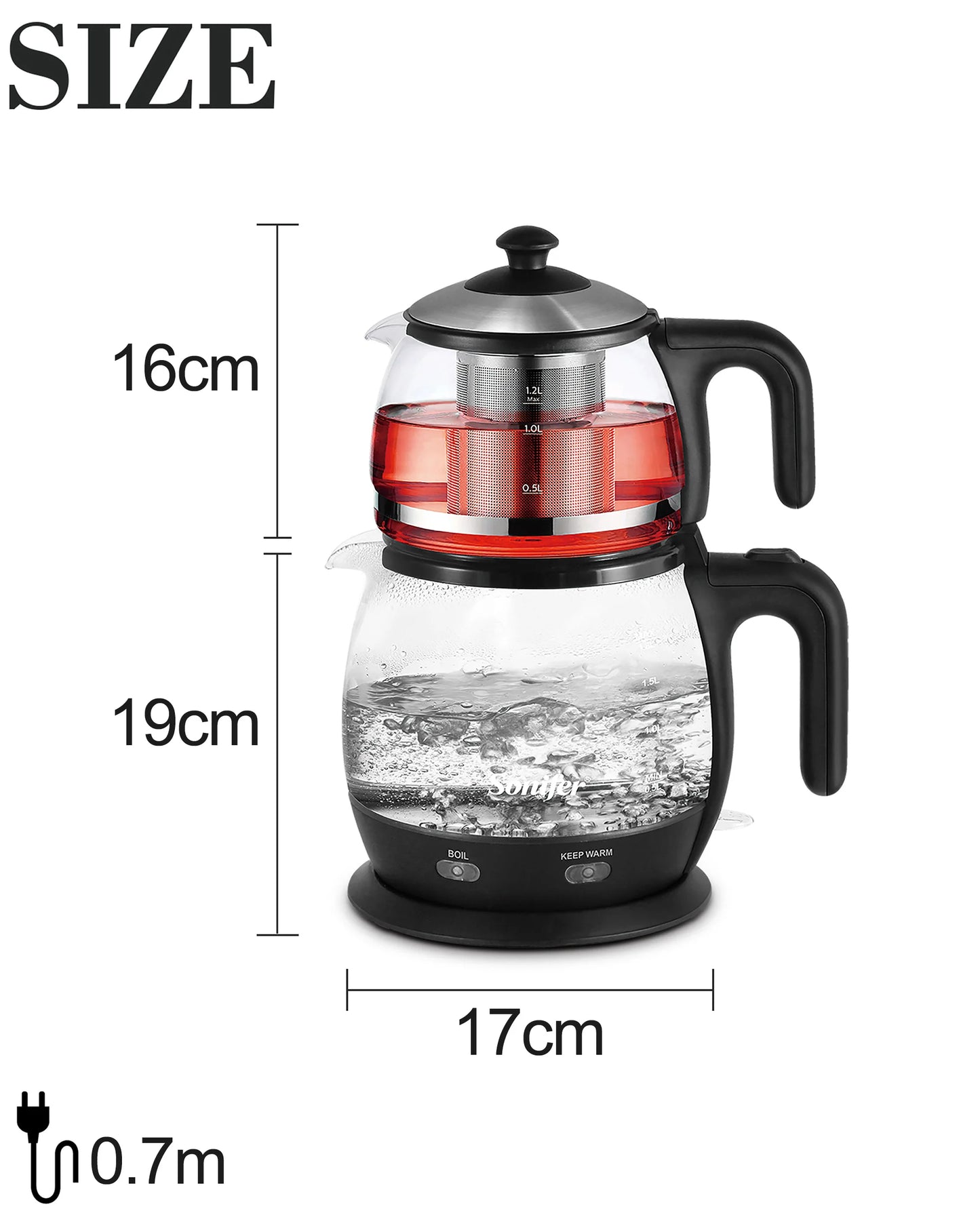 Sonifer 3L Electric Kettle Stainless steel Kitchen Appliances Smart Kettle Whistle Kettle Samovar Tea Thermo Pot Gift SF2089