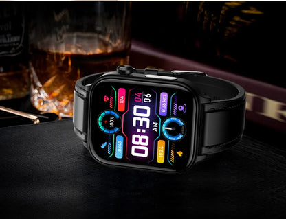 2024 New Medical Grade Smart Watch Men Blood Glucose Lipid and Uric Acid AI Diagnostic Detector Bluetooth Call Health Smartwatch