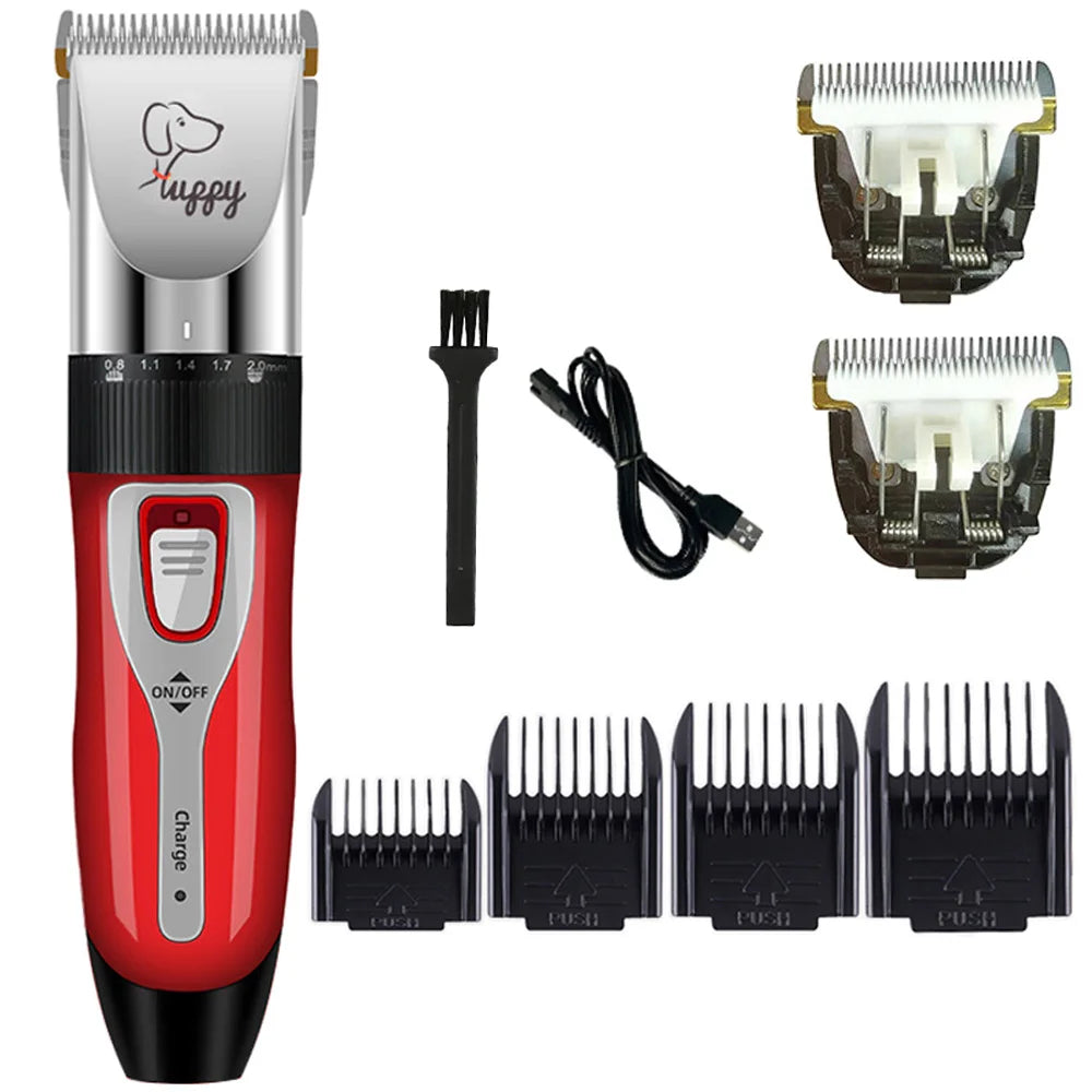 Dog Hair Clipper Pet Hair Trimmer Cat Puppy Grooming Electric Shaver Set Ceramic Blade Recharge Profession Supplies Promotions