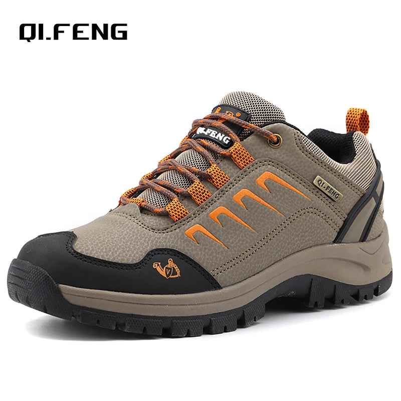 Winter Men Casual Shoes Ankle Boots Women Snow Boots Fur Hiking Shoes Sneakers Waterproof Leather Trekking Leisure Climbing Soft