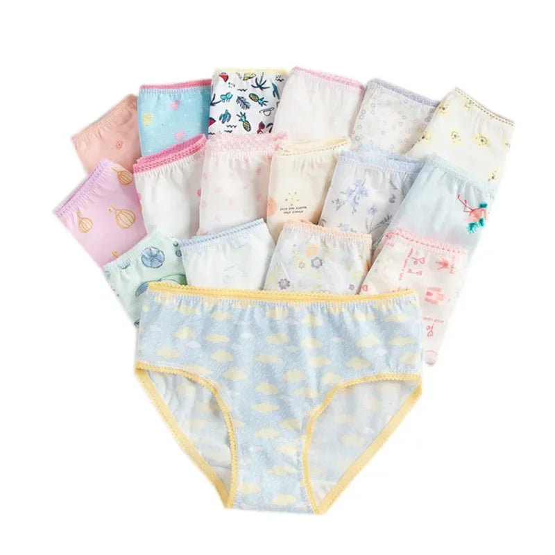 18Pc/Lot Soft Comfortalbe Baby Girls Underear Cotton Panties for Girls Kids Short Briefs