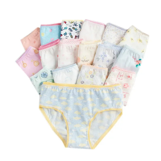 18Pc/Lot Soft Comfortalbe Baby Girls Underear Cotton Panties for Girls Kids Short Briefs