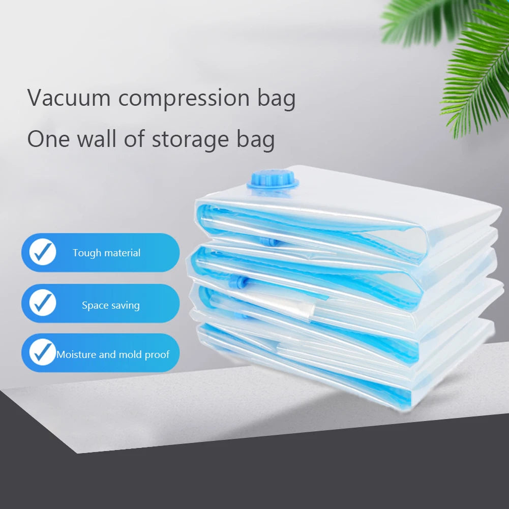 6Pcs Vacuum Storage Bags With Valve Vacuum Seal Bag Space Saving Bags for Comforters Clothes Pillow Bedding Blanket Storage