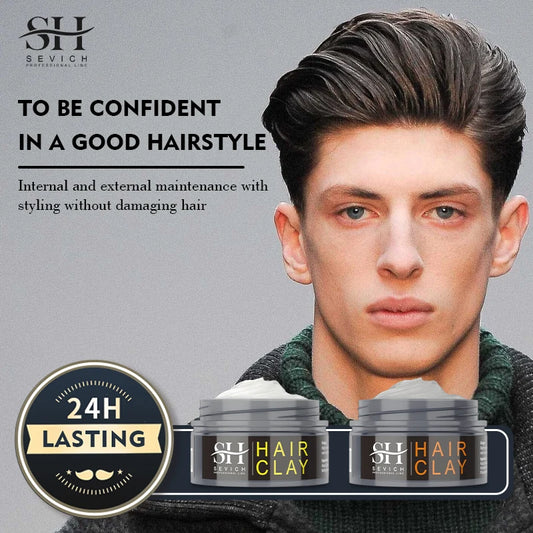 Sevich Matte Hair Clay Fashion Hair Styling Daily Use Mens Brushed Hair Clay High Strong Hold Low Shine Hair Styling Wax