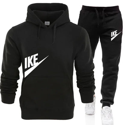 New spring and autumn men's sports hoodie + pants two-piece set, fashion outdoor jogging men's and women's hoodie leisure suit