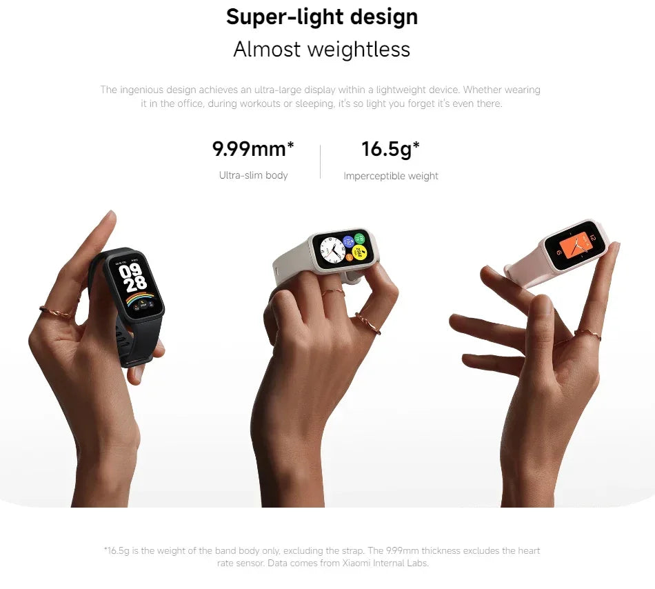 Global Version Xiaomi Smart Band 9 Active 18-day Battery Life Modes 1.47'' Display 5ATM All-day Health And Fitness Monitoring