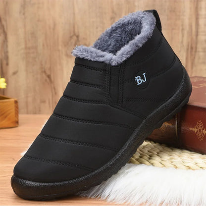 Women Boots Slip On Ankle Boots For 2024 Winter Shoes Women Snow Boots Keep Warm Fur Winter Botas Mujer Black Short Boot Female