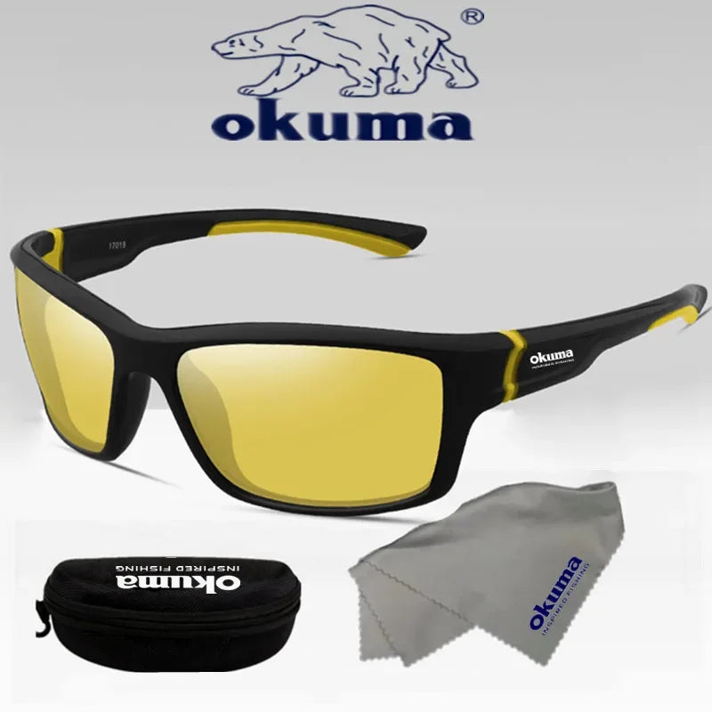 Okuma UV400 Fishing Sunglasses Men's Driving Shades Male Sun Glasses Hiking Fishing Classic Sun Glasses UV400 Eyewear