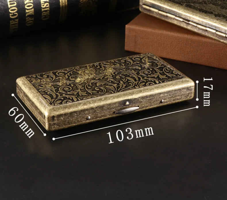 Female Embossed Slim Cigarette Case, Portable, Sealed, Waterproof, Smoking Accessories with Gifts Box, 10-14Pcs