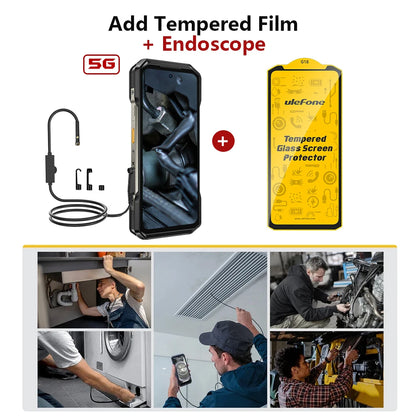 Ulefone Armor 27T Pro 5G Rugged Phone 10600mAh Android 14 Smartphone 50MP+64MP Night Camera 6.78" 120Hz 24GB+256GB NFC Mobile