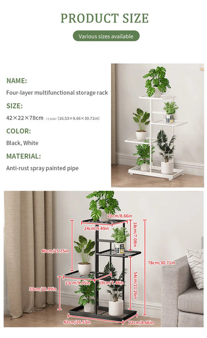 Plant stand Stand For Flowers Flower Stand Flowerpot Organizer Iron 4/5/6Layers Plant Holder Storage Shelf Pot Rack Organizer