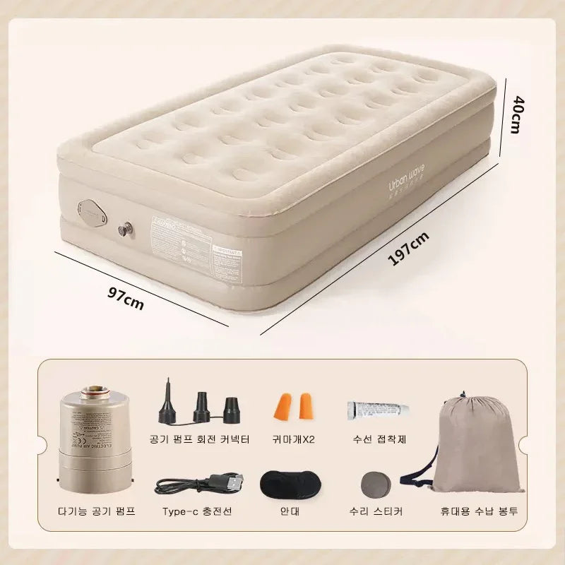 Camping Inflatable Mattress Built-in Pump Thicken Mat For Tent Bed Sleeping Pad Picnic Blanket Travel Air Mat Camping Equipment