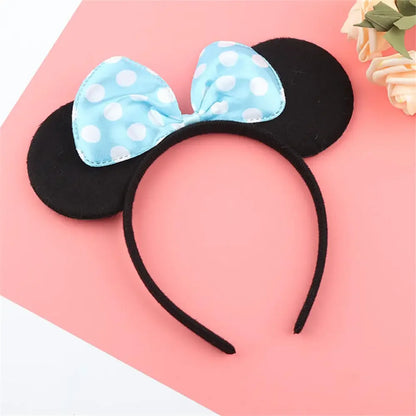 Favors Mom Lovely Ears Kids Mickey Headbands Hair Boys Party Sequin Baby Birthday Knot Accessories Minnie Hairbands Bows Girls