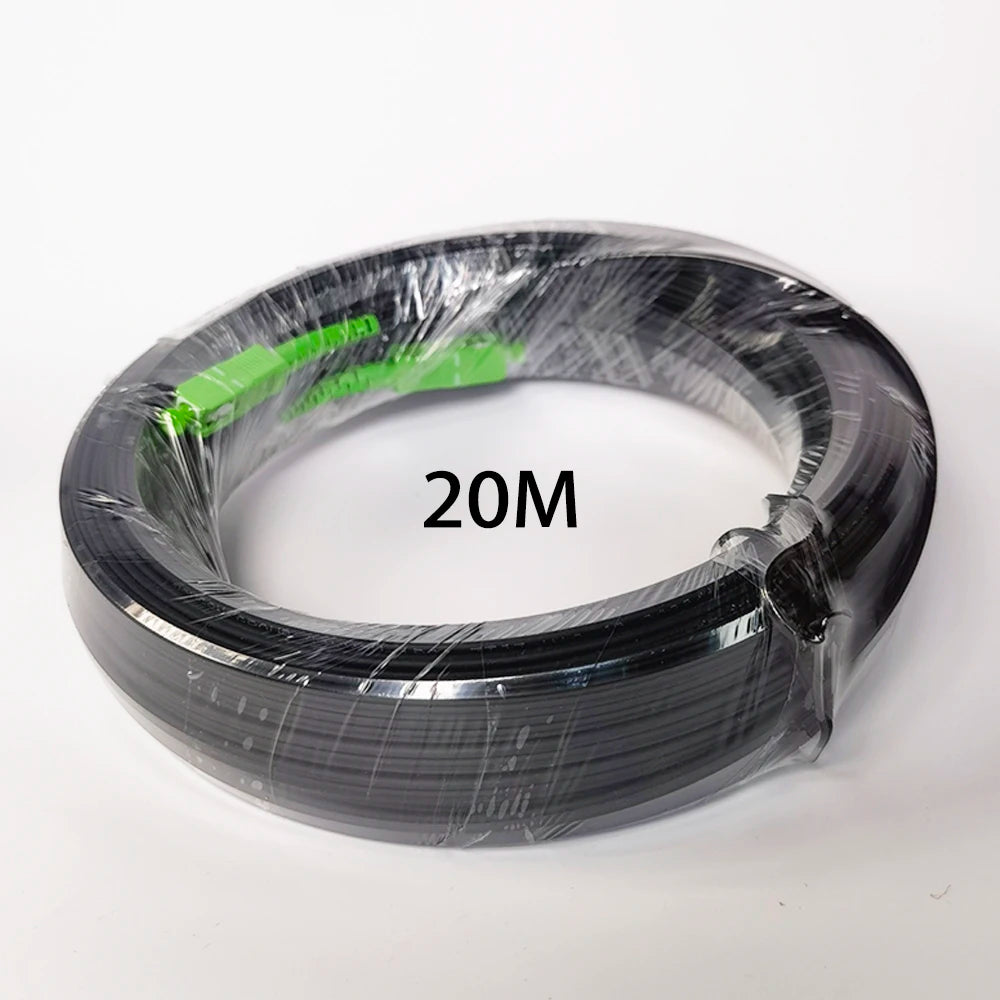 SC/APC-SC/APC Outdoor Drop Fiber Optic Cable 20M/30M/40M FTTH Single Mode Single Optical Fiber Connectors