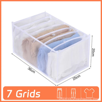 Folded Pants Organizer Closet Clothes Storage Box Adjustable Drawer Separator Underwear Bra Organizer Wardrobe Clothes Organizer