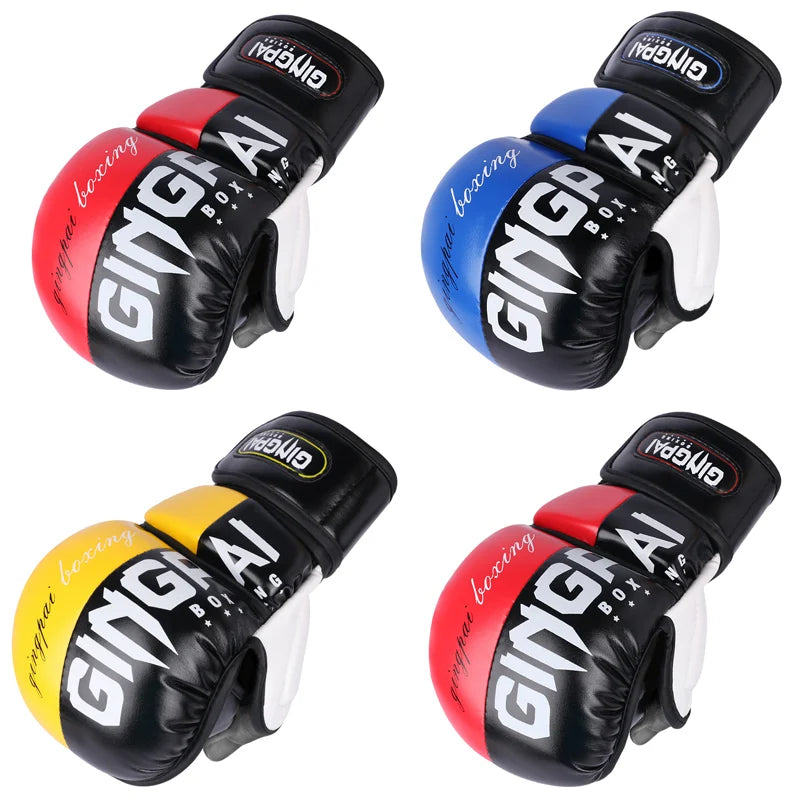 Professional MMA Half-Finger Fighting Boxing Gloves Thickened Sanda Free Fighting Mixed Martial Arts Training Gloves