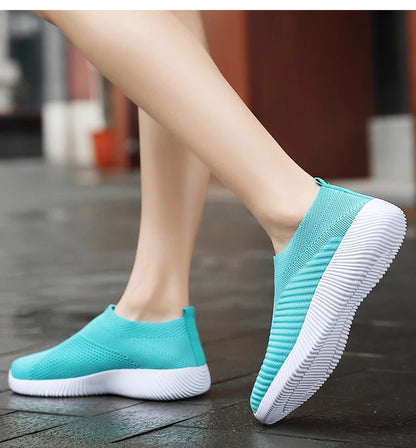 Women Sneakers Slip On Sock Shoes Women Flat Casual Sneaker Women's Sports Shoes Breather Vulcanize Shoes For Women Zapatillas