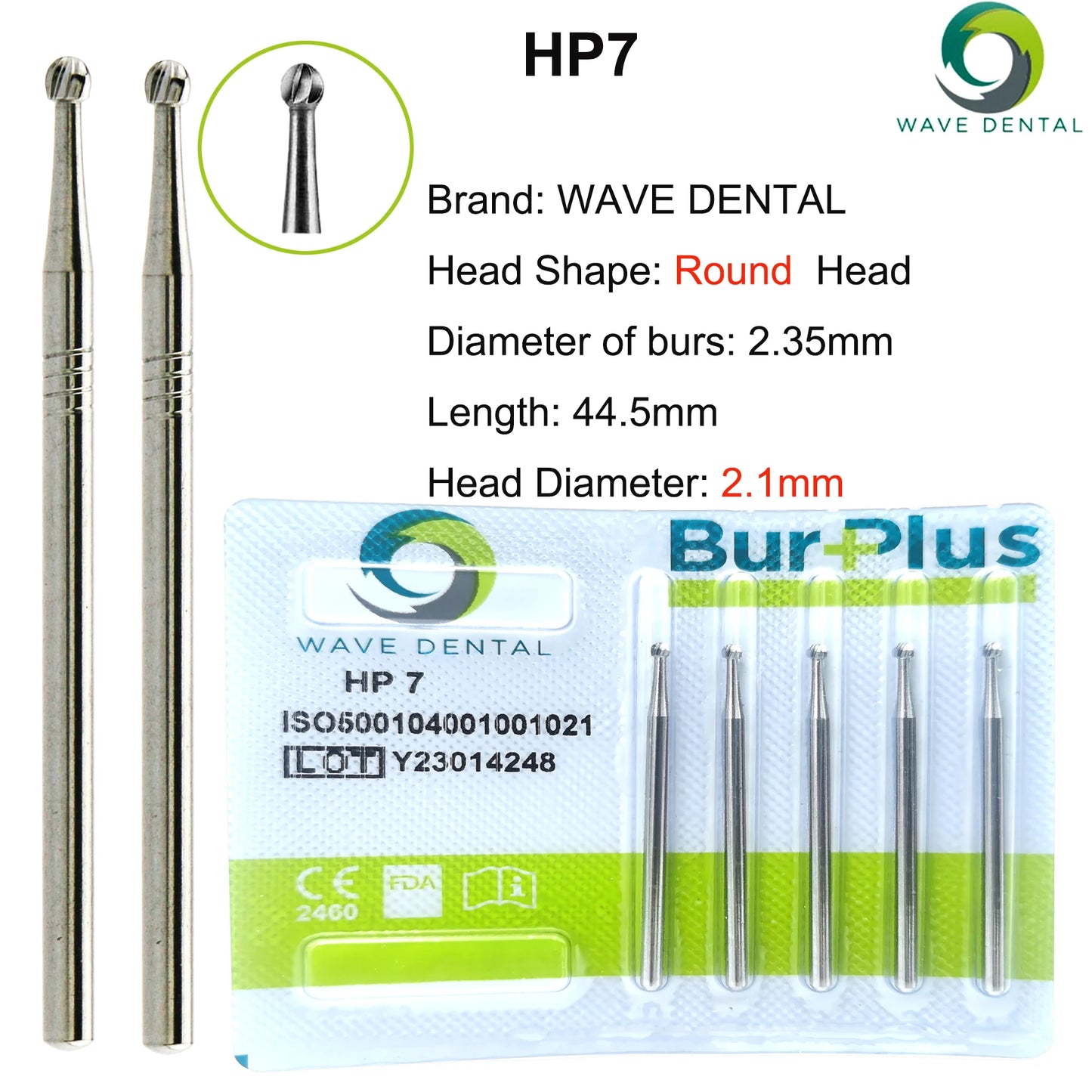 WAVE Dental Burs Tungsten Carbide Bur Dentistry Drills Bits Dental Strawberries HP Cutter Dentist Tools