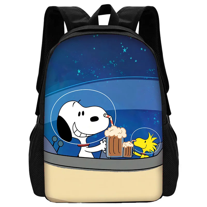 Cartoon Cute S-SnoopyS 3 pcs set Child School Backpack with Lunch Bags ,Pencil Bags ,School Bags for Boys Girls Best Gift