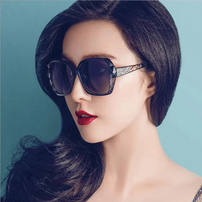 Fashion Big Purple Sunglasses Women Luxury Brand Square Sun Glasses Female Mirror Shades Ladies