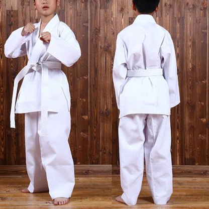 Breathable Karate Uniform Taekwondo Uniform With Belt Elastic Waistband For Kid Sport Training Fitness Gym Taekwondo Clothes