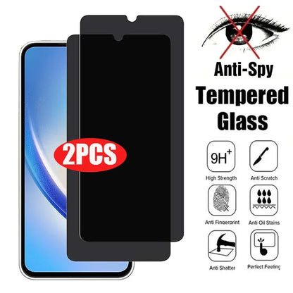 2Pcs Privacy Screen Protectors For Samsung Galaxy A12 A13 A14 A34 A54 5G Anti-spy Tempered Glass For Samsung A31 A51 A71 A21S