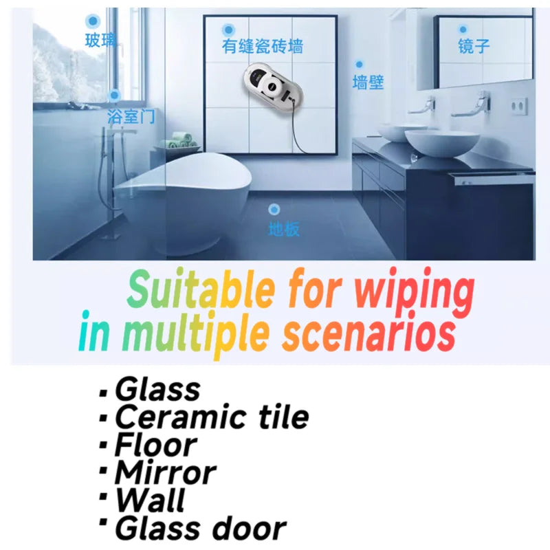 New In Automatic Robot Window Cleaner Vacuum Smart Home Appliance Clean Glass Windows Washer Window Washing Electric Floor Mops