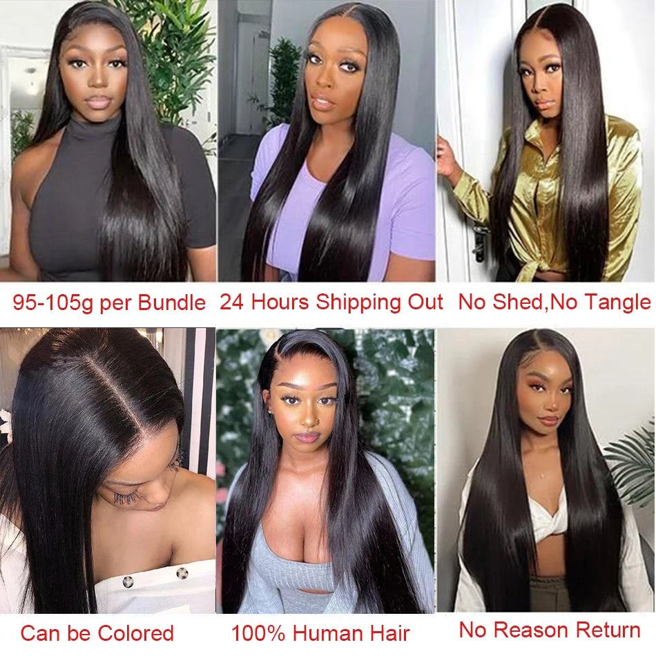 13x4 Lace Front Human Hair Wig Transparent Lace Frontal Wigs For Black Women Short Bob Wig Glueless Remy Straight Natural Wig