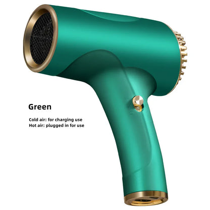 New Wireless Hair Dryer 30000 RPM High Wind Speed Dry Cool Hot Air Children's Home Dormitory Travel USB Charging Hair Dryer