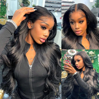 13X6 Body Wave Transparent Lace Front Wigs 13x4  HD Lace Frontal Wig 4x4 Lace Closure Wigs Human Hair Wigs For Women 180%