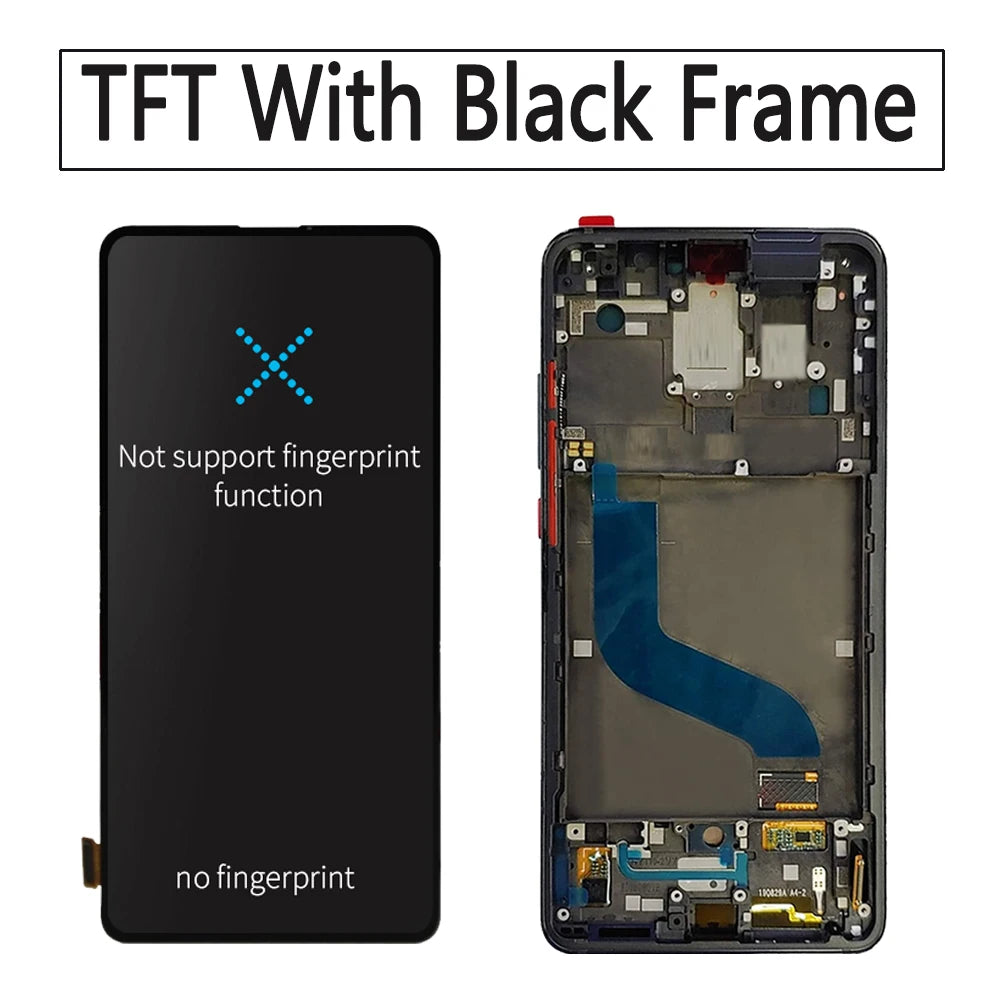 6.39" AMOLED For Xiaomi MI 9T Pro/MI 9T LCD Display Touch Screen Digitizer Assembly With Frame for Xiaomi Redmi K20 Pro /K20 LCD