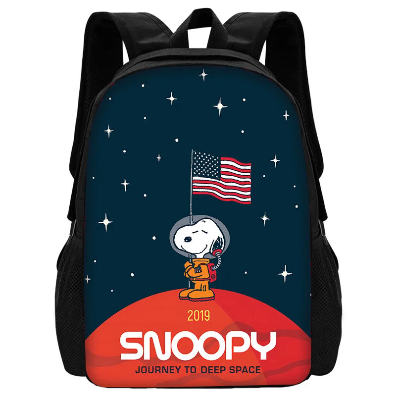 Cartoon Cute S-SnoopyS 3 pcs set Child School Backpack with Lunch Bags ,Pencil Bags ,School Bags for Boys Girls Best Gift