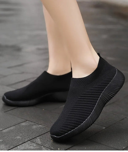 Women Shoes Breathable Flats Elastic Flat Shoes For Women Sneakers Zapatos Mujer Spring Summer Footwear Lightweight Sports Shoes