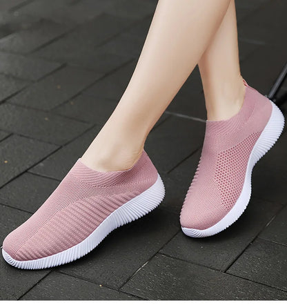 Women Shoes Breathable Flats Elastic Flat Shoes For Women Sneakers Zapatos Mujer Spring Summer Footwear Lightweight Sports Shoes