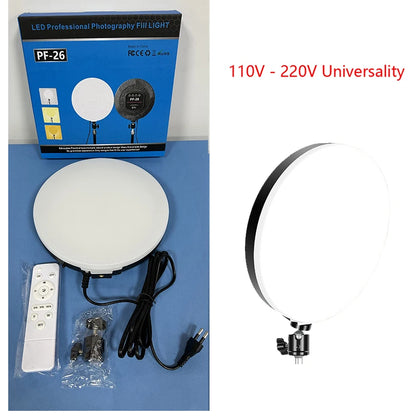 LED Fill Lamp Video Light Panel Bi-color 2700k-5700k Photography Lighting Live Stream Photo Studio Light Stand 110V-220V