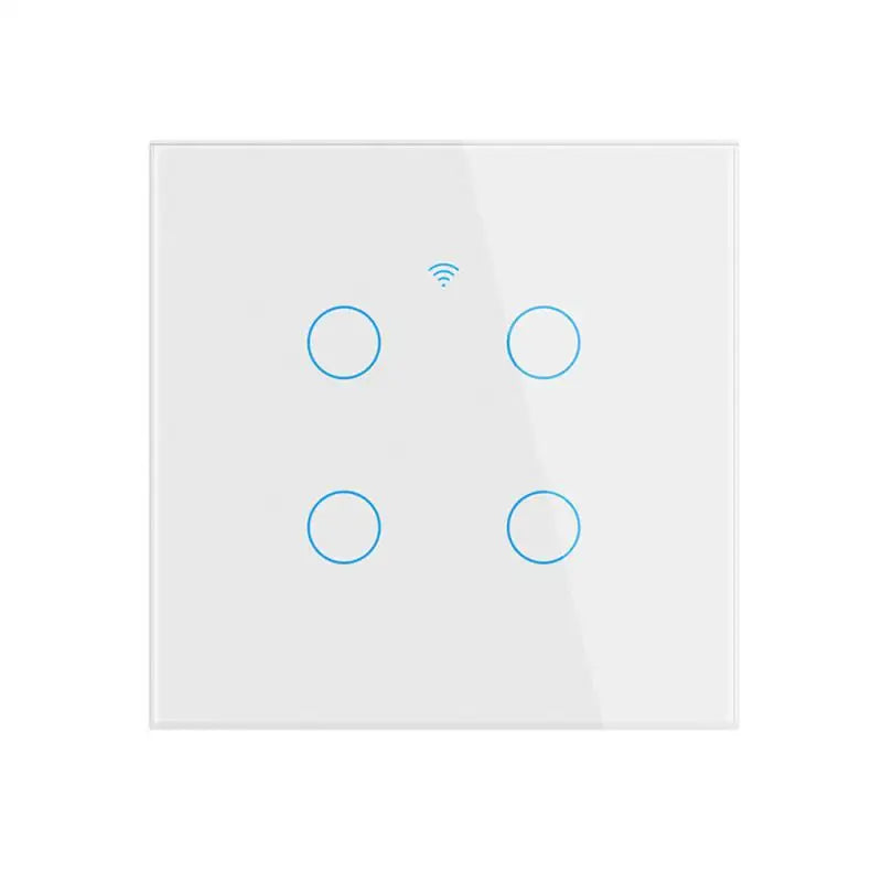 TUYA EU WiFi Smart Touch Switch 1/2/3/4gang Smart Light Switch Neutral Wire/No Neutral Wire Required Touch Switch Alexa Google