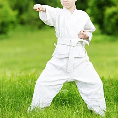 Breathable Karate Uniform Taekwondo Uniform With Belt Elastic Waistband For Kid Sport Training Fitness Gym Taekwondo Clothes