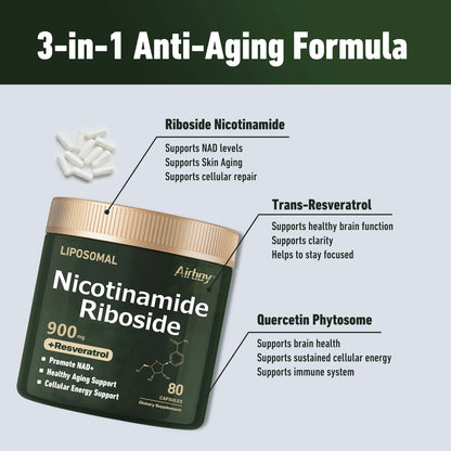 Nicotinamide Riboside - Anti-aging, Helps Boost Energy, Promotes Cell and Skin Health, Promotes Blood Circulation