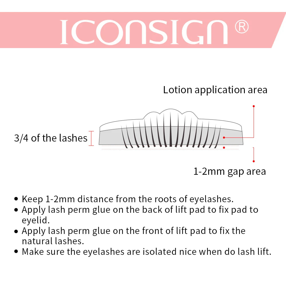 ICONSIGN Lash Lift Kit Keratin Eyelash Perm Set Lifting Eyelash Lasting Curled 6 to 8 Weeks Eyelash Makeup Salon Beauty