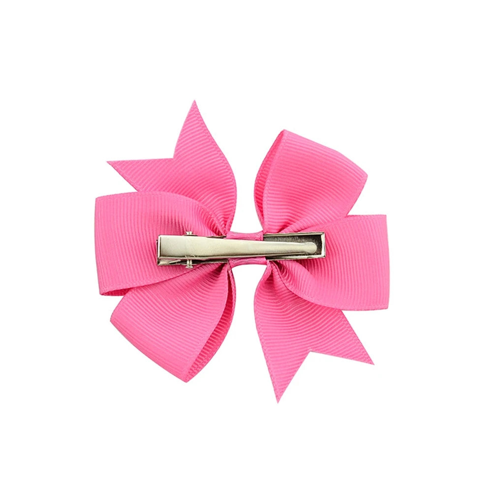 10pcs/lot Baby Girls Hair Bows Hairpins 3.2" Grosgrain Ribbon Pinwheel Toddler Clips Children Kids Accessories Gifts Photo Props