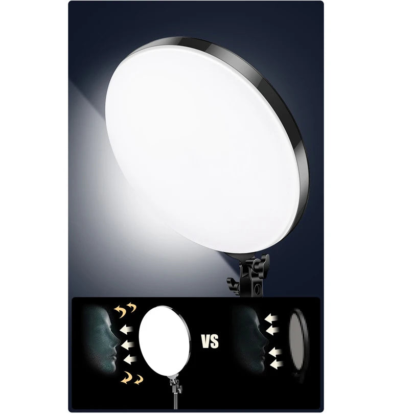 LED Fill Lamp Video Light Panel Bi-color 2700k-5700k Photography Lighting Live Stream Photo Studio Light Stand 110V-220V