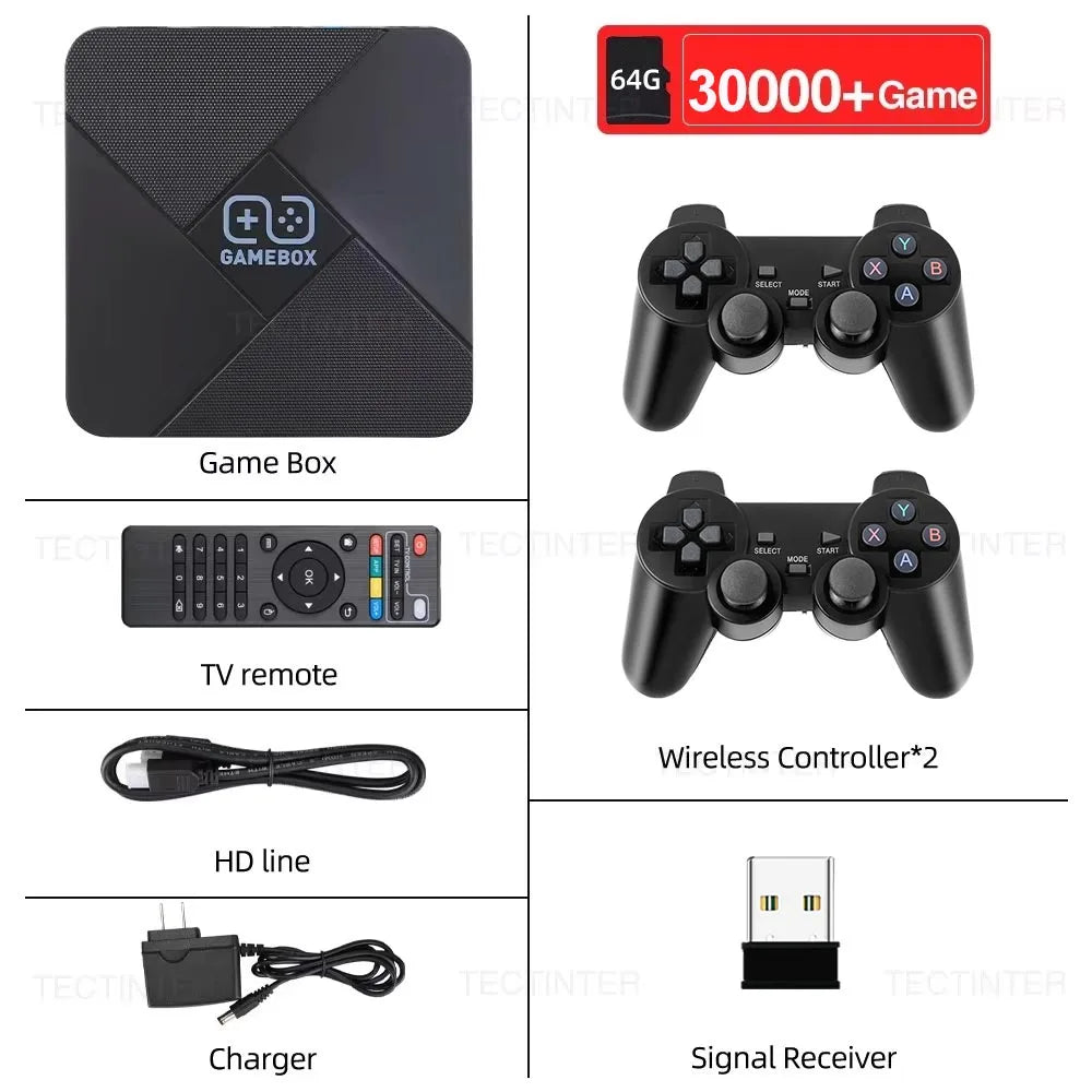 G5 Game Box 4K Dual-System Retro Video Game Console Built-in 40000+ Games 128G TV Box for NDS/PS1/PSP with Gamepad Kid Gift