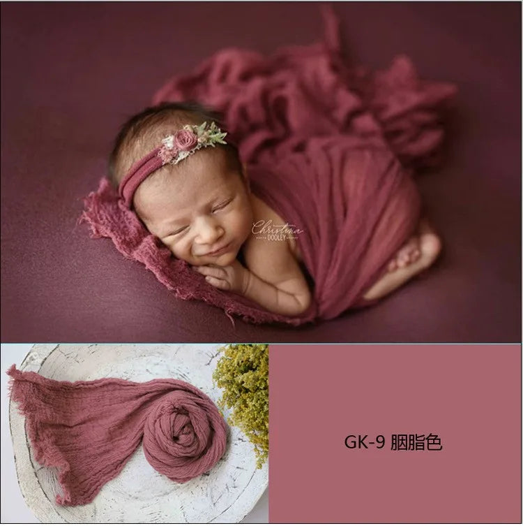 3 Meter seersucker wrap for newborn photography props,stretch baby wrap for photo shoot