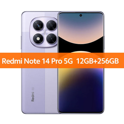 Global Version Xiaomi Redmi Note 14 Pro 5G Smartphone MediaTek Dimensity 7300-Ultra 200MP AI camera 6.67"AMOLED display NFC IP68