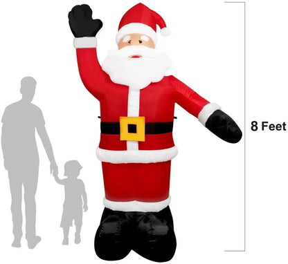 Santa Claus Inflatable Decoration Suitable for Home Outdoor Christmas Elk Pulling SleighSnowman Decoration Courtyard Garden Arch