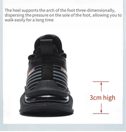 Men Casual Sport Shoes Breathable Lightweight Sneakers Outdoor Mesh Black Running Shoes Athletic Jogging Tenis Walking Shoes