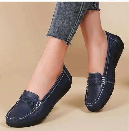 Women Flats Genuine Leather Fashion Tenis Flat Shoes Moccasins Women Shoes Slip On Women's Shoes Oxford Plus Size Zapatos Mujer